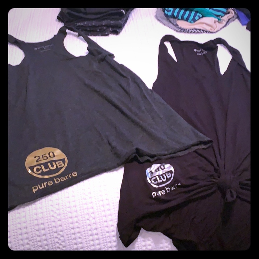 Pure barre club tanks.   100 and 250 clubs